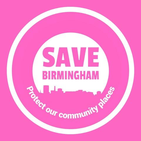 Save Birmingham pink logo