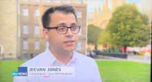 Save Birmingham campaigns lead Jeevan Jones on ITV Central News