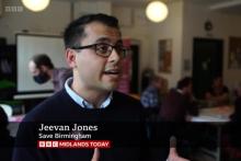 Jeevan Jones speaks for Save Birmingham on BBC West Midlands
