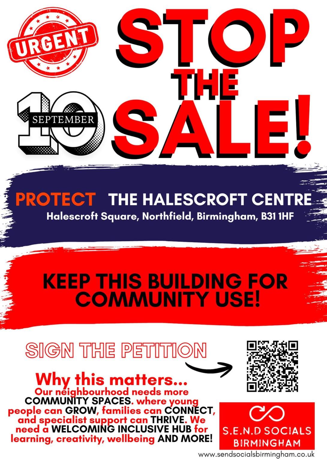 Stop the Sale campaign poster